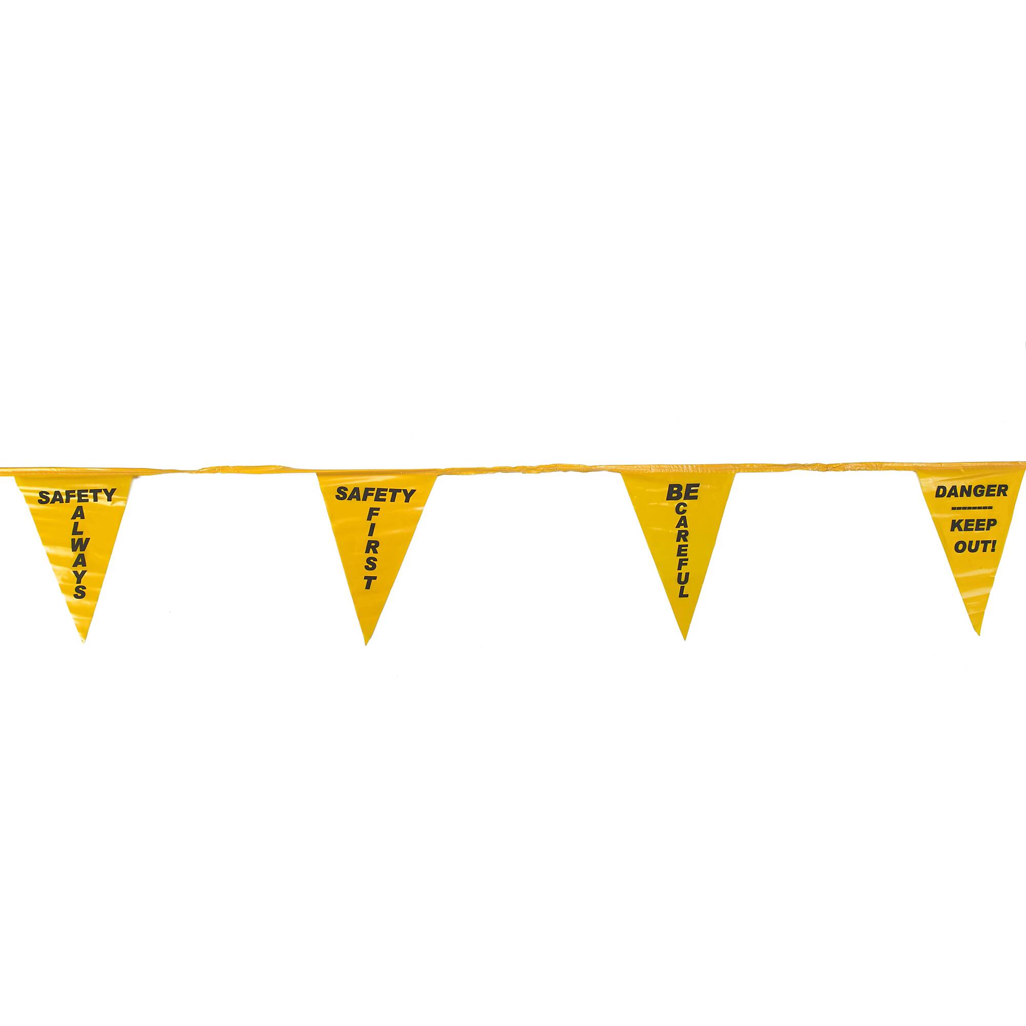 Mutual Industries 15906-41-0 60' Pennants W/Legends Yellow 10/Box
